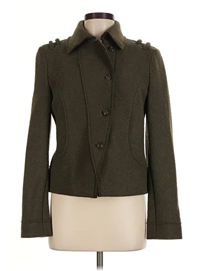 Pre-owned Cole Haan Wool Coat In Green