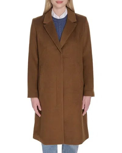 Cole Haan Wool-blend Short Jacket In Brown