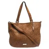COLE HAAN WOVEN LEATHER TOTE