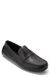 Cole Haan Wyatt Penny Driver In Black/ Black