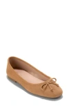 Cole Haan Yara Ballet Flat In Biscuit Suede