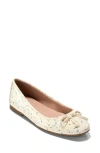 Cole Haan Yara Ballet Flat In Vanilla Custard Floral Print