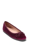 Cole Haan Yara Ballet Flat In Wine Velvet