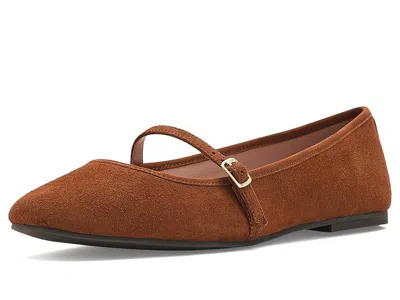 Cole Haan Yelena Scalloped Maryjane Ballet Flats In Brown