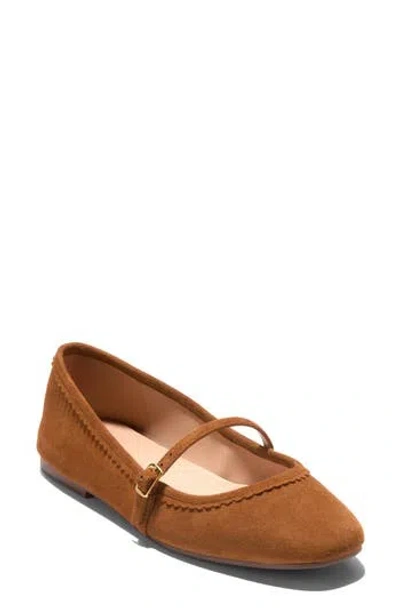 Cole Haan Yelena Mary Jane Flat In Brown