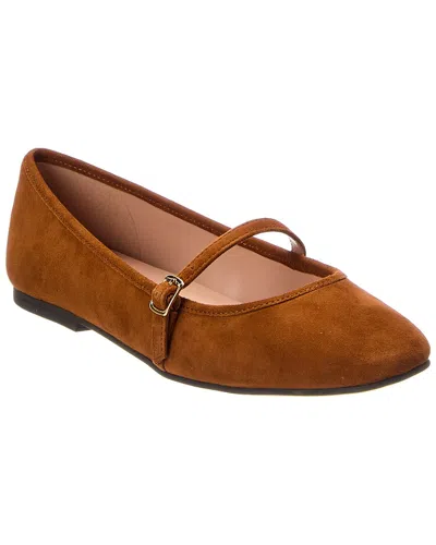 Cole Haan Yelena Suede Mary Jane Flat In Brown