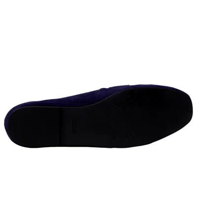 Cole Haan York Bow Loafer Evening Blue Suede W28009-blu Women's