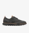Cole Haan Men's Zerøgrand Remastered Stitchlite Wingtip Oxford Shoes - Grey Size 8.5 In Magnet Gray Stitchlite-black