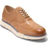 Cole Haan Men's Zerøgrand Remastered Wingtip Oxford Shoes - Beige Size 8 In Farro/vanilla
