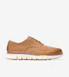 Cole Haan Men's Zerøgrand Remastered Wingtip Oxford Shoes - Beige Size 8 In Farro-vanilla