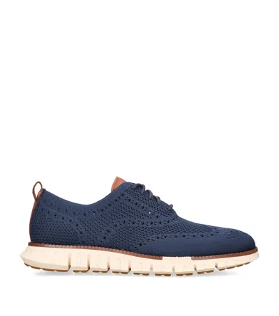 Cole Haan Zerøgrand Stitchlite Oxford Shoes In Navy