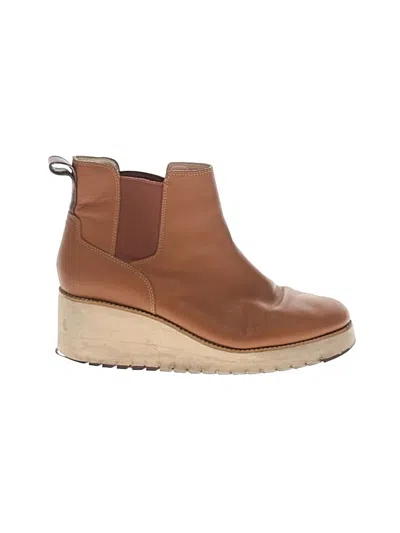 Pre-owned Cole Haan Zerogrand Ankle Boots In Brown