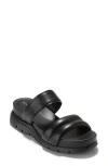 Cole Haan Zerogrand Double Band Slide Sandal In Black/black