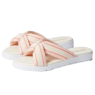 Cole Haan Zerogrand Flat Knotted Slide Sandal Peach Whip W24359 Women's In Pink