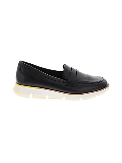 Pre-owned Cole Haan Zerogrand Flats In Black