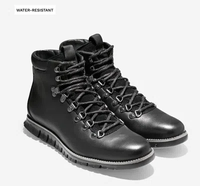 Pre-owned Cole Haan Zerogrand Men's Causal Waterproof Black Leather Hiker Boot C35594