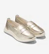 Cole Haan Zerogrand Meritt Leather Loafers In Silver