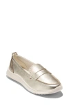 Cole Haan Zerogrand Meritt Leather Loafers In Soft Gold