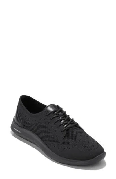 Cole Haan Zerogrand Meritt Stitchlite Oxford Sneaker In Black/black/knit