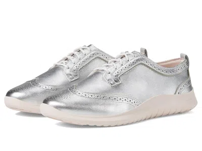 Cole Haan Zerogrand Meritt Wing Tip Oxford In Silver