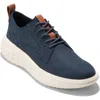 Cole Haan Zerogrand Plain Toe Derby Sneaker In Navy Nubuck/white