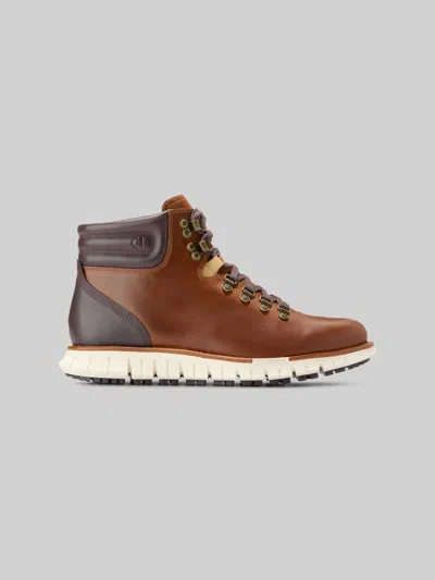 Cole Haan Zerogrand Remastered Leather Waterproof Hiking Boots In Brown