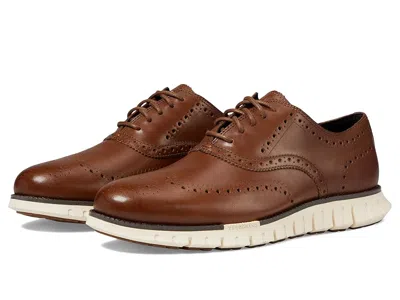 Cole Haan Zerogrand Remastered Wingtip Derby Sneaker In British Tan Ivory