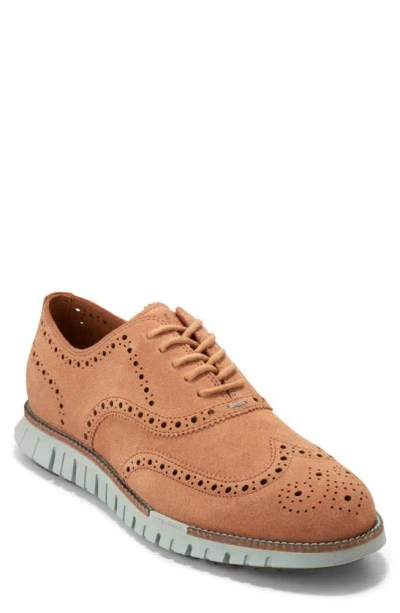 Cole Haan Zerogrand Remastered Wingtip Oxford In Ch Natural/ Truffle