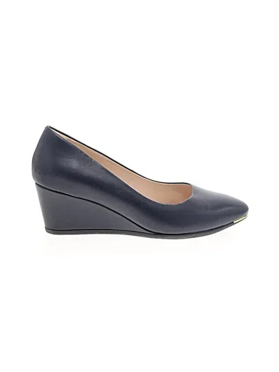 Pre-owned Cole Haan Zerogrand Wedges In Blue
