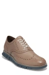 Cole Haan Zerogrand Wingtip Derby In Irish Coffee/turbulence