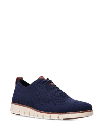Cole Haan Zerogrand Wingtip Mesh Sneakers In Blau