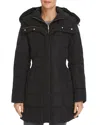 Cole Haan Zip-front Puffer Coat In Black