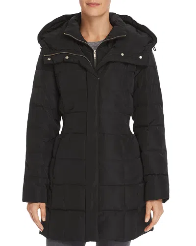 Cole Haan Zip-front Puffer Coat In Black