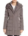 Cole Haan Zip-front Puffer Coat In Gray