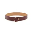 Colección Tansu Women's Brown Marseille Bordeaux Croco Leather Belt In Brown