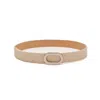 Colección Tansu Women's Neutrals Andrew Off-white Leather Belt In Multi
