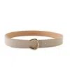 Colección Tansu Women's Neutrals Anthea Leather Belt In Black