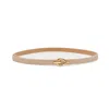 Colección Tansu Women's Neutrals Margaux Off-white Leather Belt In Multi