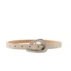 Shop Colección Tansu Women's Neutrals Pierre Leather Belt Off White