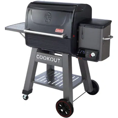 Coleman Cookout 1000 Pellet Grill W/ 1035-sq. In Cooking Surface, Led Digital Controller, Timer In Black
