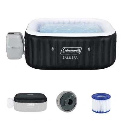 Coleman Hawaii 4-6 Person Airjet Inflatable Hot Tub W/energysense Cover, 71"x28" In Blue