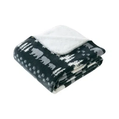 Coleman Printed Plush & Faux Fur Reversible Throw Blanket 60x80 In Gray
