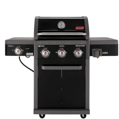 Coleman Revolution 3-burner 45,000 Btu Bbq Gas Grill, Side Burner, 650-sq. In. Total Cooking Surface In Stainless Steel