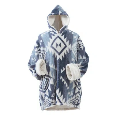 Coleman Wearable Hooded Throw Blanket - Sherpa And Plush - Oversized, Deep Side Pockets, And Extra-warm In Blue