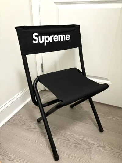 Pre-owned Coleman X Supreme Coleman Portable Folding Chair Ss15 In Black