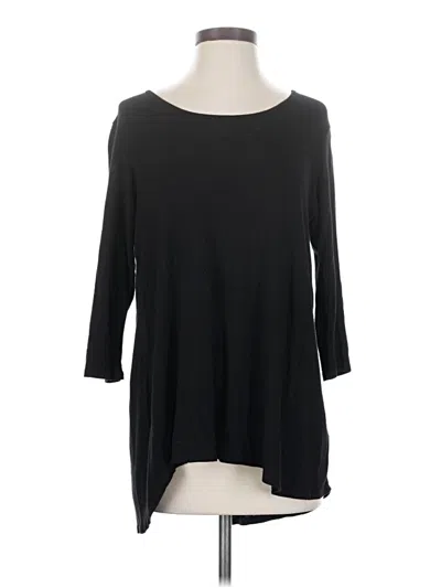 Pre-owned Colette 3/4 Sleeve Top Black Boatneck Tops