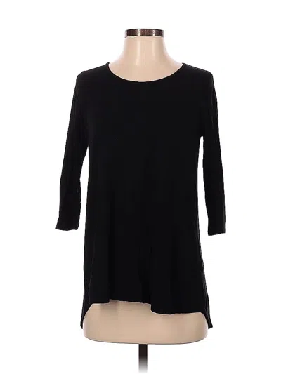 Pre-owned Colette 3/4 Sleeve Top Black Boatneck Tops