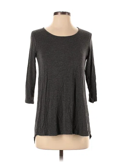 Pre-owned Colette 3/4 Sleeve Top Gray Boatneck Tops