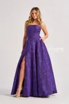 Colette By Daphne 8675 Ball Gown Long Formal Beaded Prom Dress In Purple