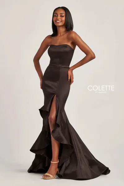 Colette By Daphne Cl6017 Formal Long Mermaid Prom Dress In Black